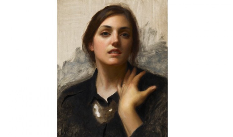 image credit; Laura In Black Oil on Linen 508 x 406 20/09/2015 © Joshua LaRock